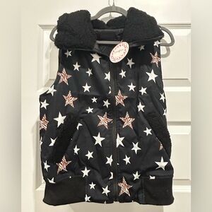 Umgee Women's BNWT Black Star Patterned Vest size L